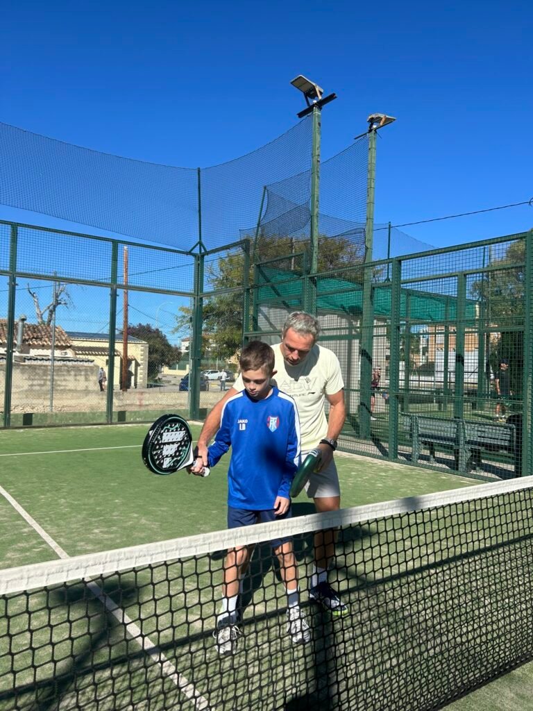 Home Young players improving padel technique through structured drills.