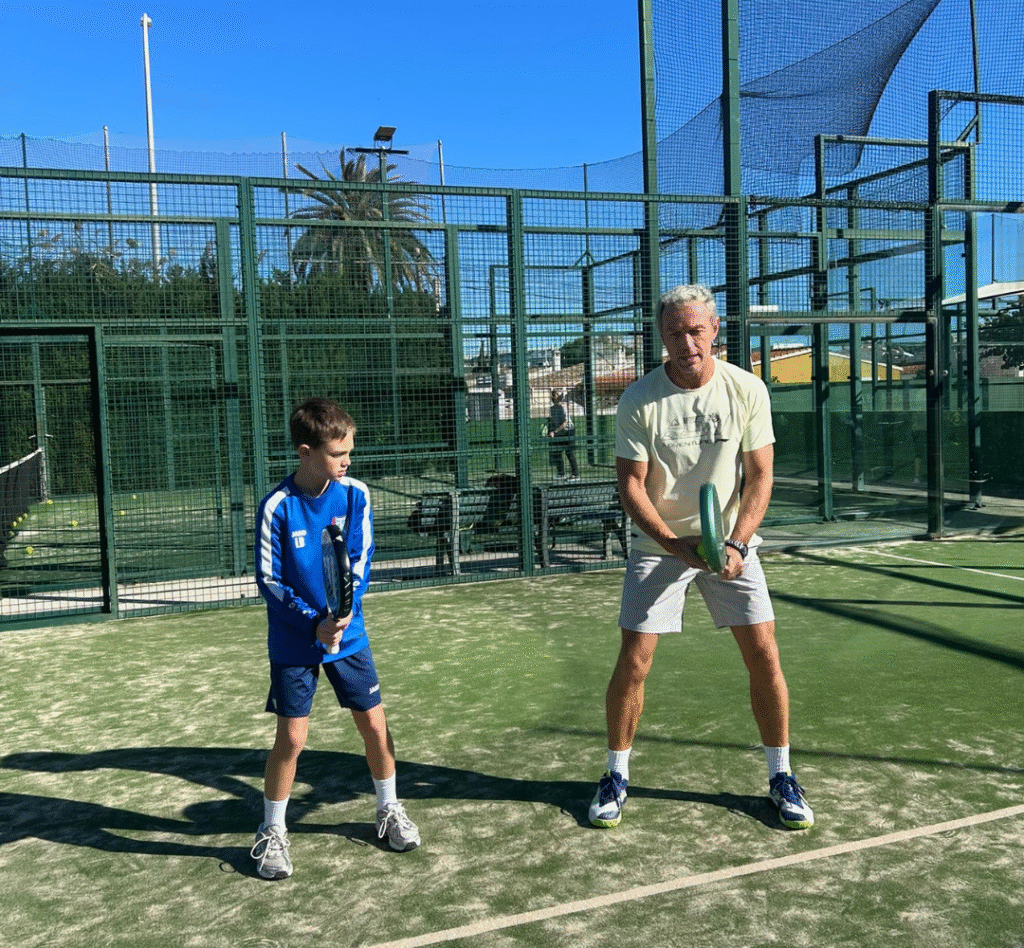 Program Padel classes for kids focusing on technique and physical development.
